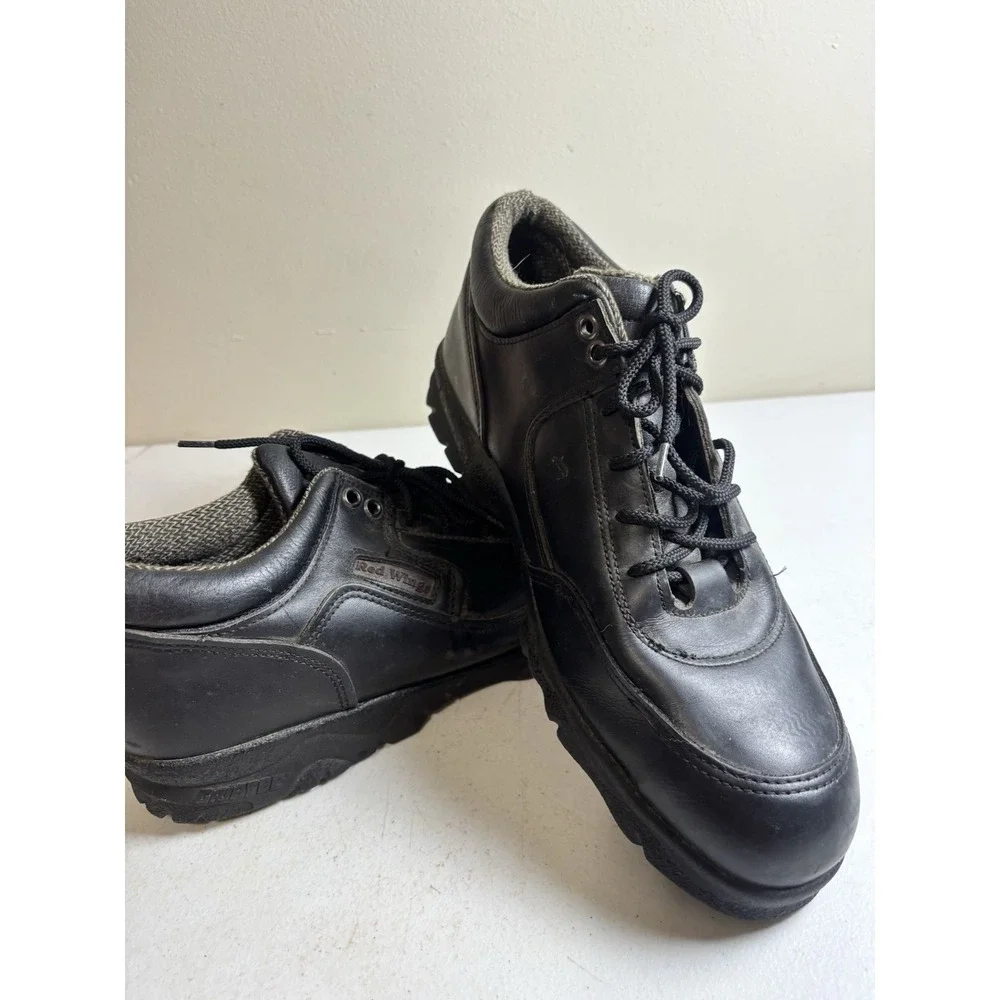 Red Wings Black Oxford Work Shoes Men‎ Size 11.5E Black Steel Safety Toe